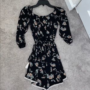 black floral romper